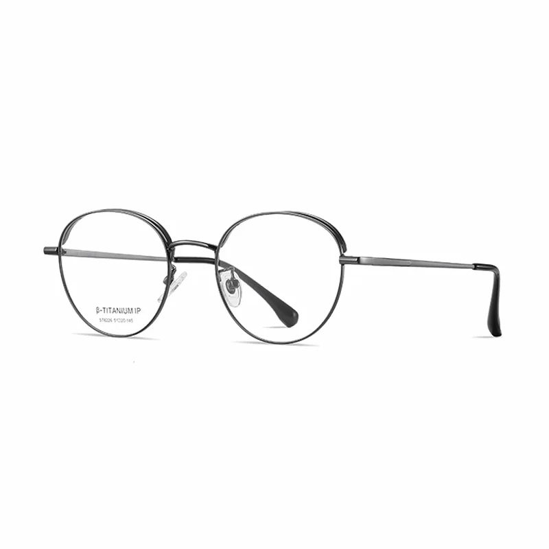 Ralferty Women's Full Rim Oval Titanium Eyeglasses R6226 Full Rim Ralferty C3 Gun CHINA 