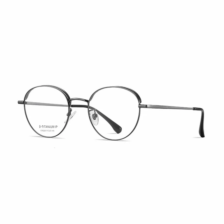 Ralferty Women's Full Rim Oval Titanium Eyeglasses R6226 Full Rim Ralferty C3 Gun CHINA 