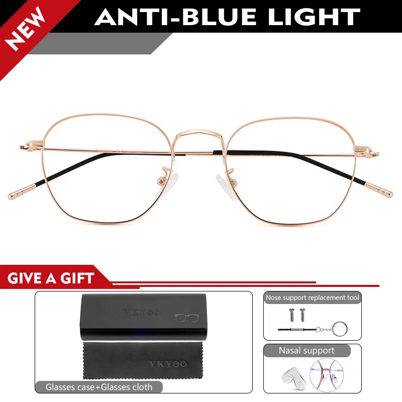 Vicky Women's Full Rim Polygon Oval Alloy Reading Glasses 82001