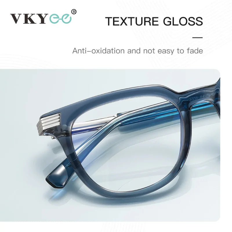 Vicky Men's Full Rim Round TR90 Blue Light Prescription Eyeglasses PFD2321 - view 4