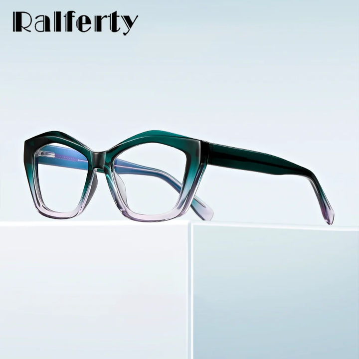 Ralferty Women's Full Rim Cat Eye Tr 90 Titanium Eyeglasses 32169