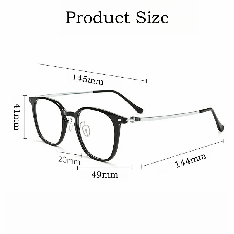 Yimaruili Unisex Full Rim Square Nylon Titanium Eyeglasses Y9613 Full Rim Yimaruili Eyeglasses   