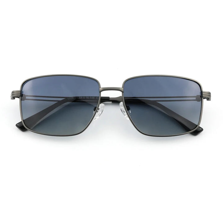 Black Mask Men Full Rim Square Titanium Polarized Sunglasses BM-1109S