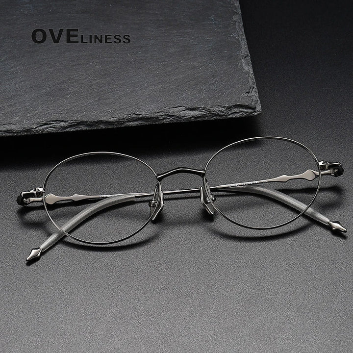 Oveliness Unisex Full Rim Oval Titanium Eyeglasses 3919 Full Rim Oveliness   