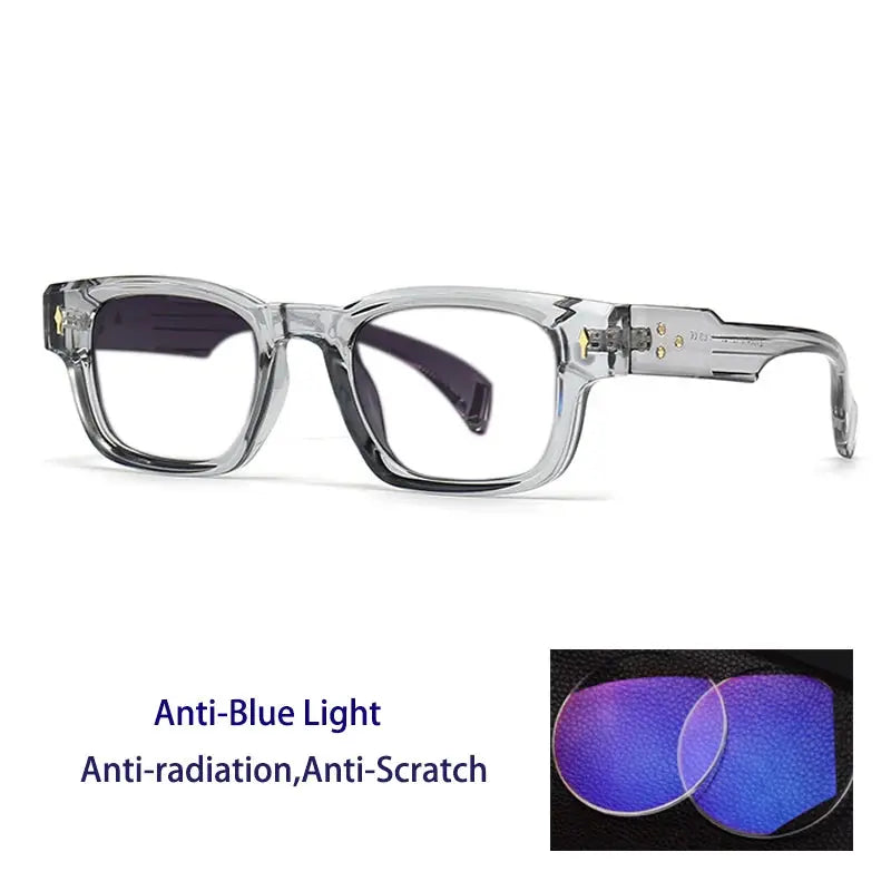 Kocolior Unisex Full Rim Rectangle Acetate Frames 341000 FuzWeb