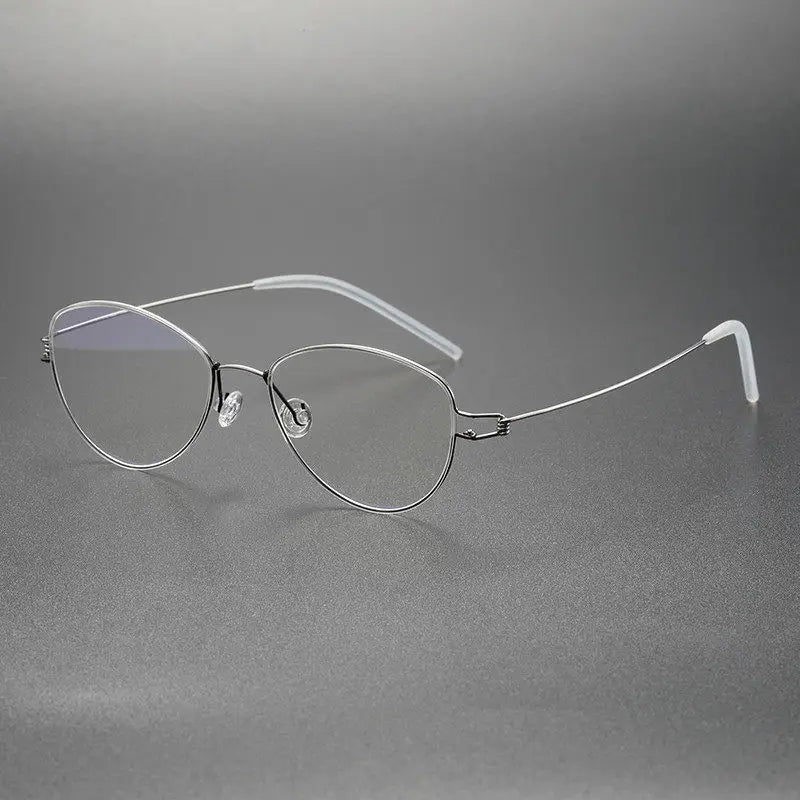 Bobbie Women Full Rim Cat Eye Titanium Eyeglasses Fuz 15