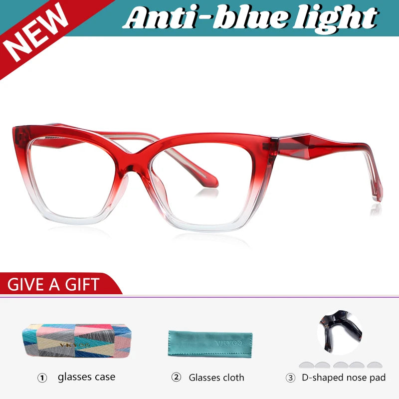 Vicky Women's Full Rim Cat Eye Tr 90 Titanium Reading Glasses 97004