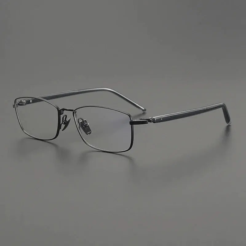 Gatenac Unisex Full Rim Big Polygon Square Titanium Eyeglasses 762648 FuzWeb