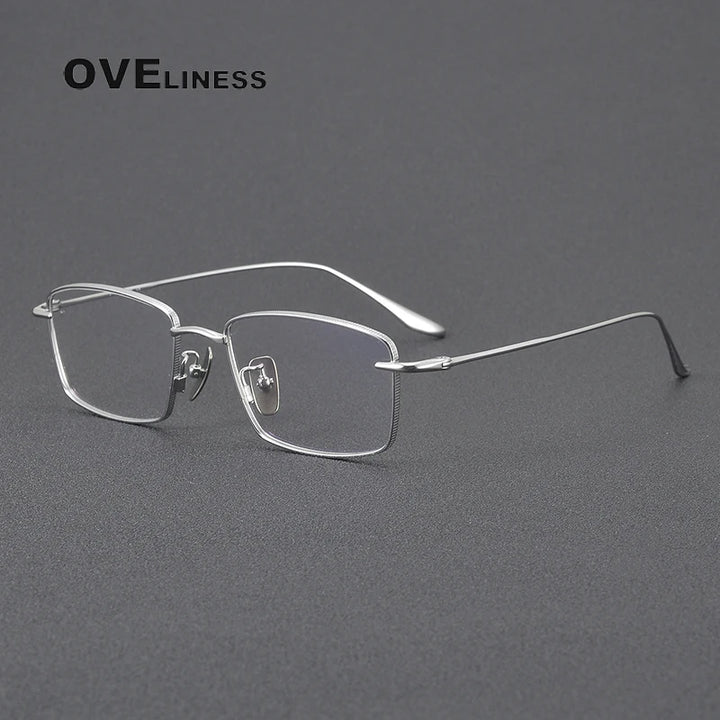 Oveliness Unisex Full Rim Square Titanium Eyeglasses 3175 Full Rim Oveliness silver  