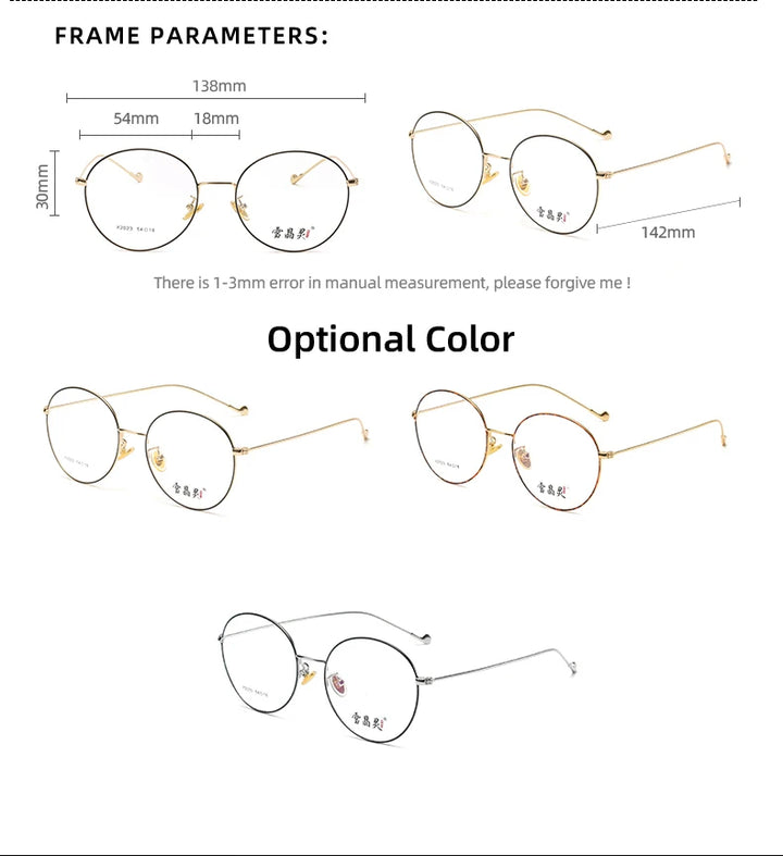 Reven Jate Women's Full Rim Oval Round Alloy Eyeglasses 662023