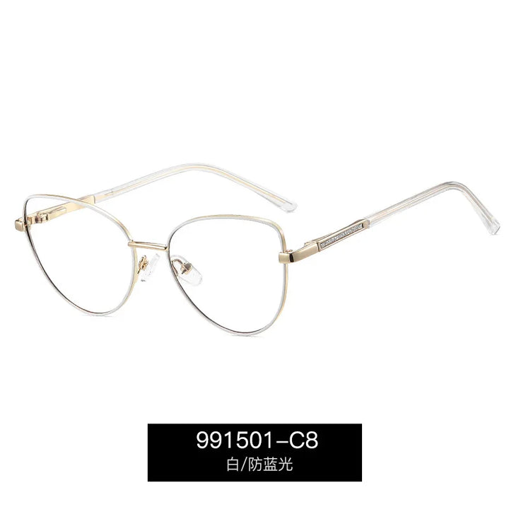 Reven Jate Unisex Youth's Full Rim Cat Eye Alloy Eyeglasses 991501