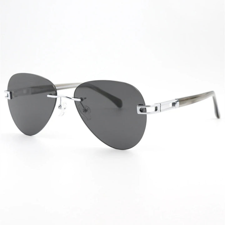 Blackmask Unisex Rimless Pilot Titanium Sunglasses BM-1104