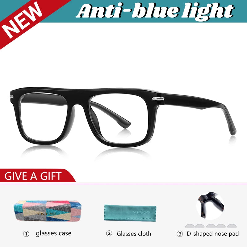 Vicky Unisex Full Rim Square Tr 90 Alloy Reading Glasses 72199