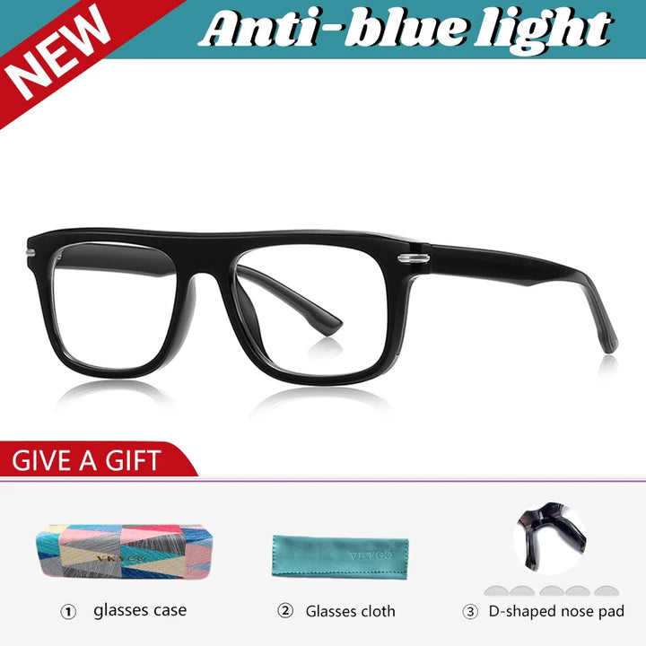 Vicky Unisex Full Rim Square Tr 90 Alloy Reading Glasses 72199