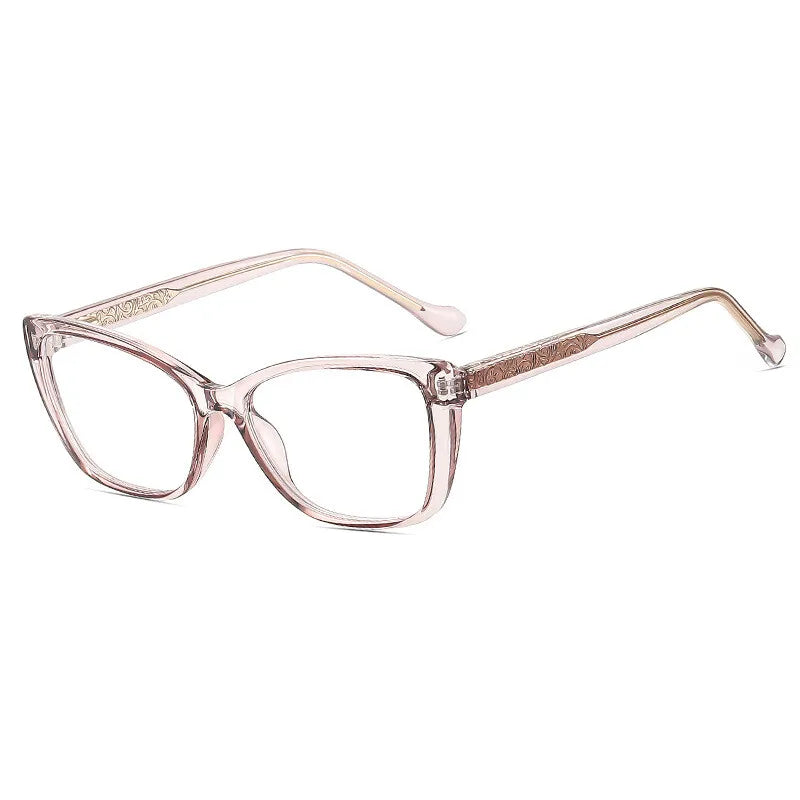 CCspace Women's Full Rim Cat Eye Tr 90 Titanium Reading Glasses 312914