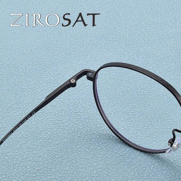 Zirosat Unisex Full Rim Oval Round Titanium Eyeglasses 6984 Full Rim Zirosat   