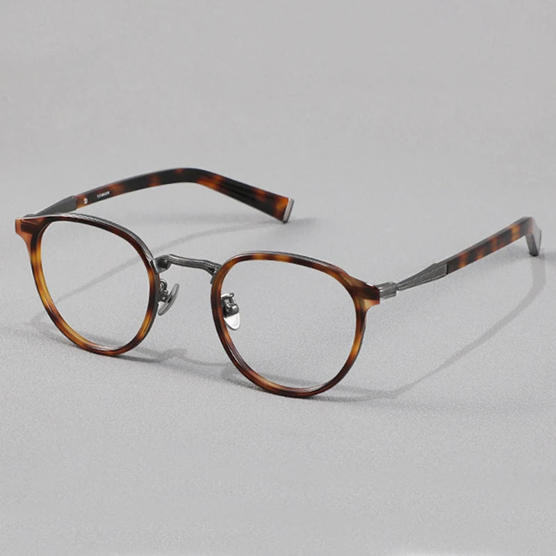 Black Mask Unisex Full Rim Round Acetate Eyeglasses BM-BKT10