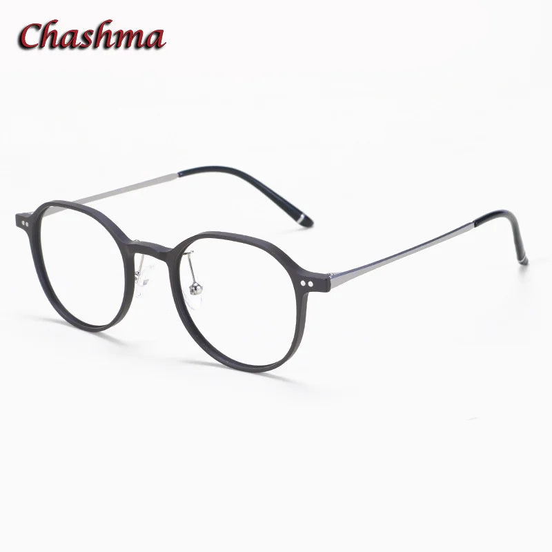 Chashma Ochki Unisex Youth's Full Rim Round Ultem Eyeglasses 2186 Full Rim Chashma Ochki Coffee  