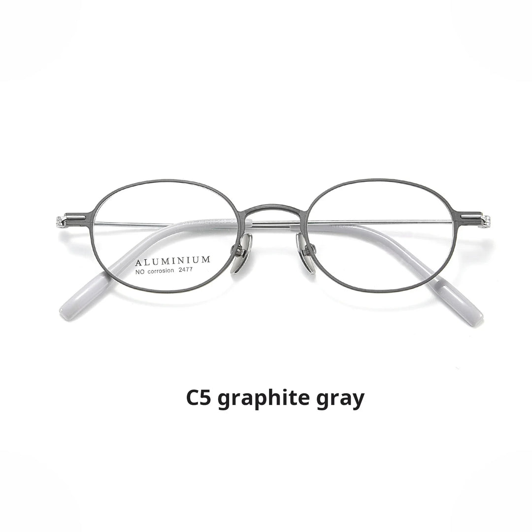 Xbora Women's Full Rim Oval Round Al-Mg Titanium Eyeglasses 542477