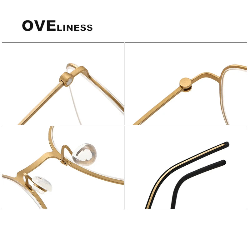 Oveliness Unisex Full Rim Oval Square Titanium Eyeglasses O5527 Full Rim Oveliness   