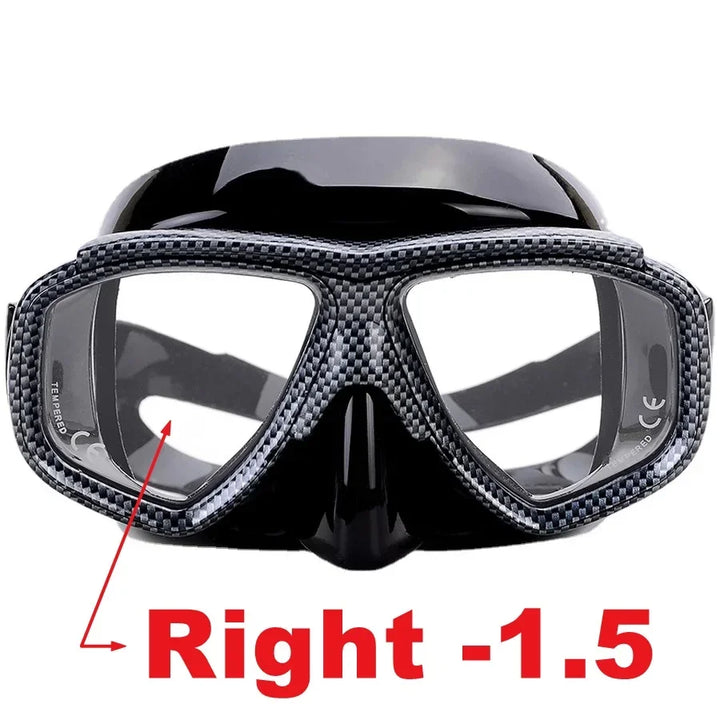 Aleefa Unisex Goggle Pc Silicone Tempered Glass Myopic Swim Mask 98203