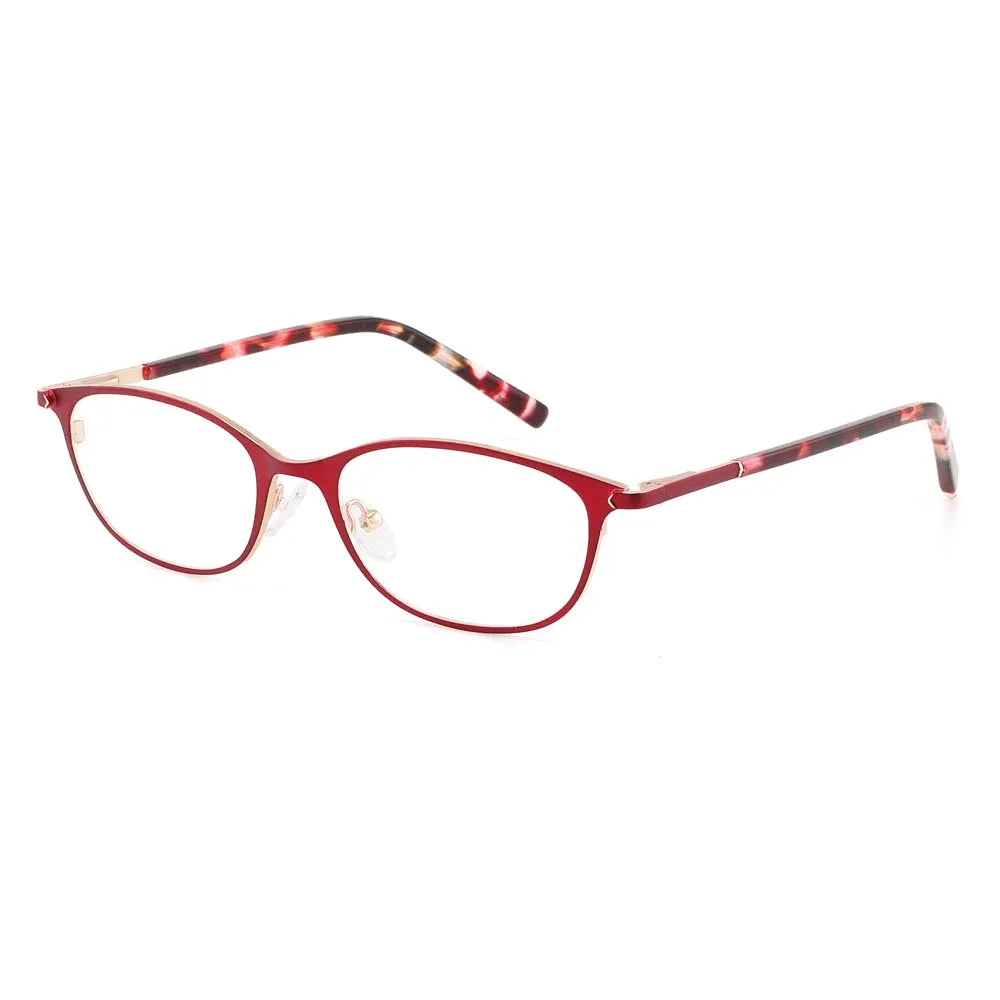 Laoyehui Women's Full Rim Small Square Alloy Reading Glasses Reading Glasses Laoyehui C1 +300 