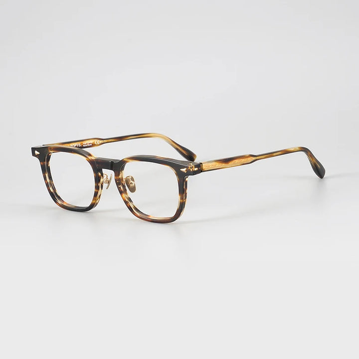 Black Mask Unisex Full Rim Square Acetate Eyeglasses Nn052 Full Rim Black Mask Tortoise  