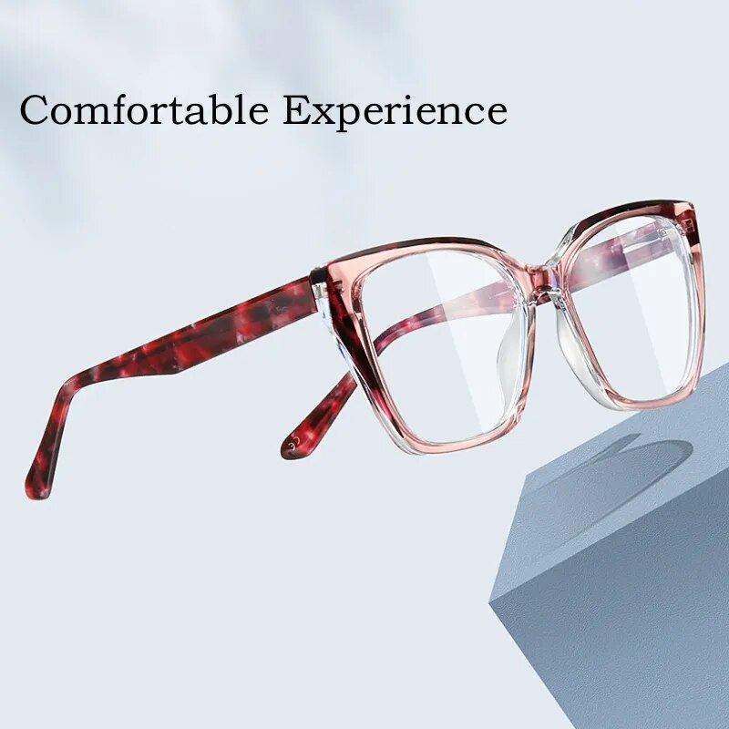 Yimaruili Women's Full Rim Cat Eye Tr 90 Acetate Eyeglasses 87216 Full Rim Yimaruili Eyeglasses   
