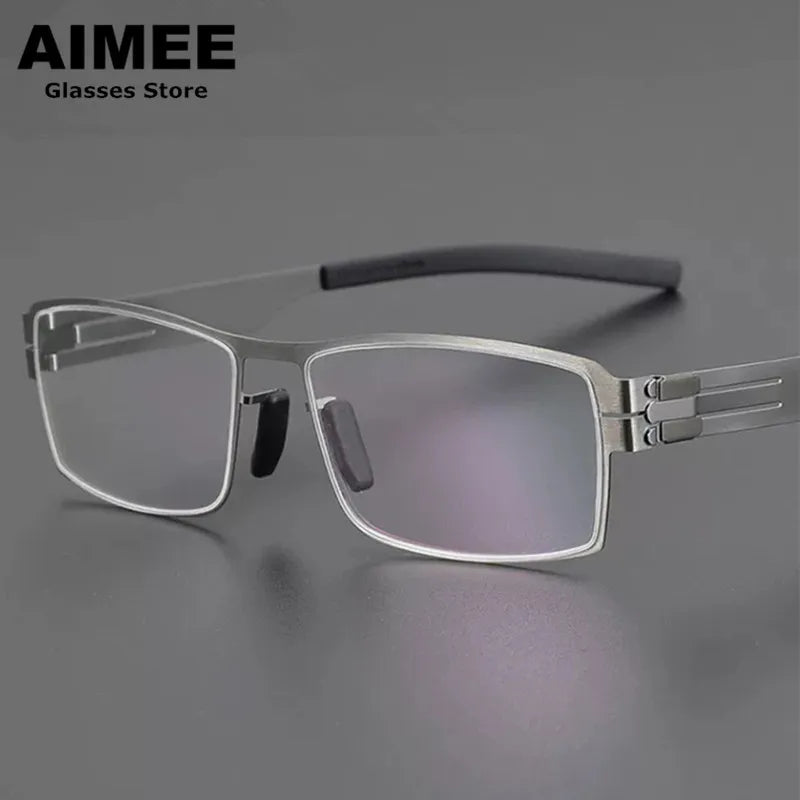 Aimee Unisex Full Rim Square Screwless Steel Eyeglasses 50851