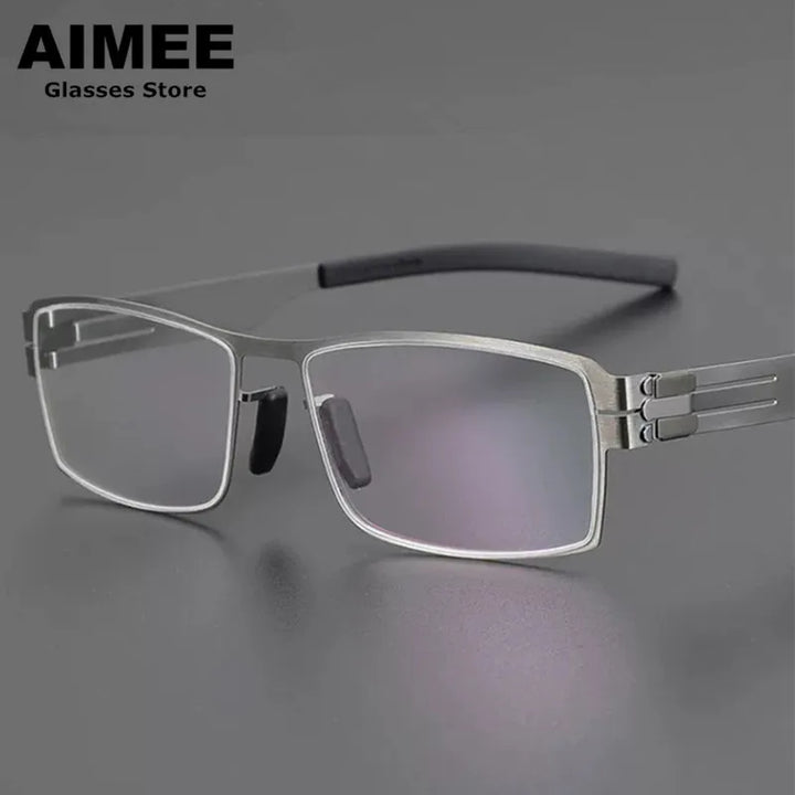 Aimee Unisex Full Rim Square Screwless Steel Eyeglasses 50851