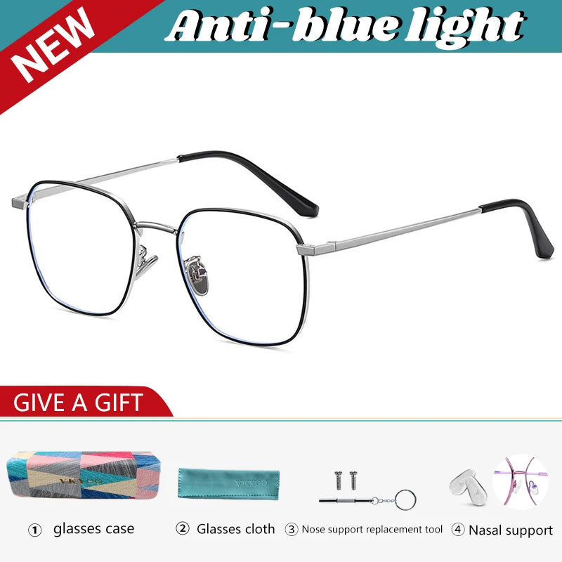 Vicky Women's Full Rim Polygon Square Steel Reading Glasses 618322