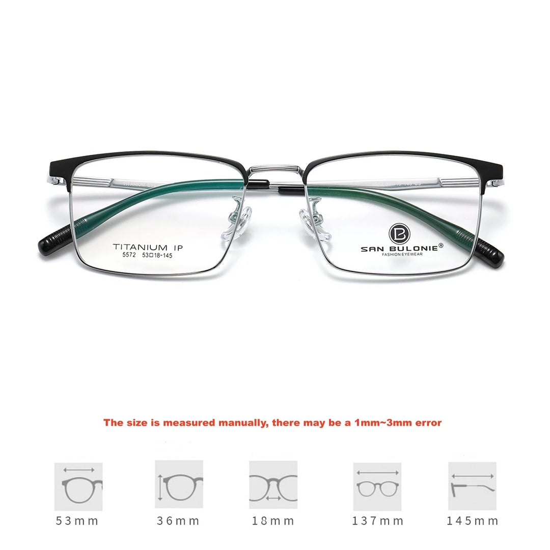 Yimaruili Women's Full Rim Polygon Square Titanium Eyeglasses 365572