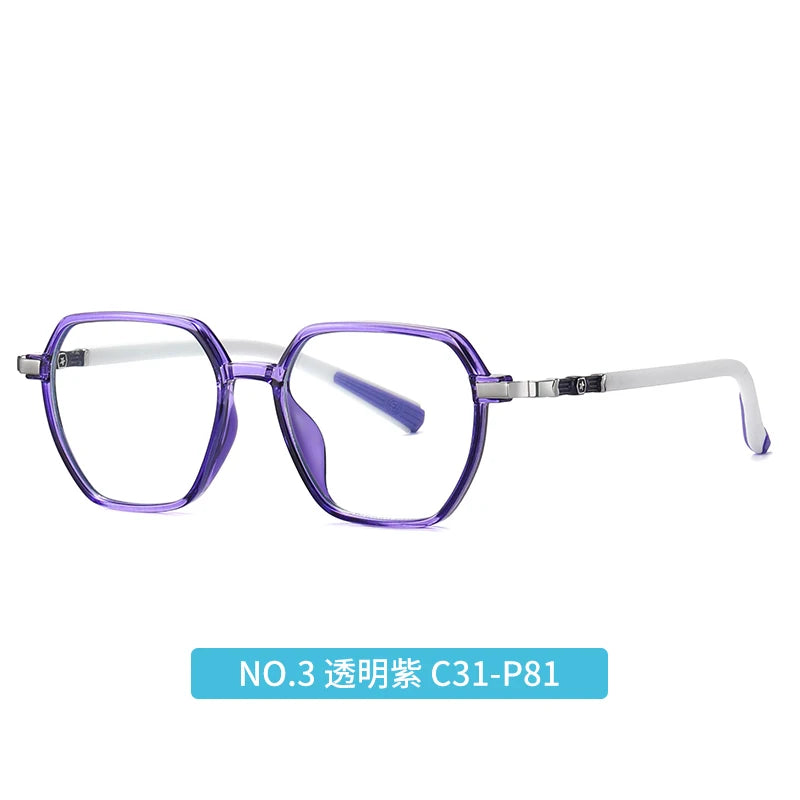 Vicky Youth Unisex Full Rim Polygonal Tr 90 Titanium Eyeglasses 5127 Full Rim Vicky TR5127-C3 CHINA 