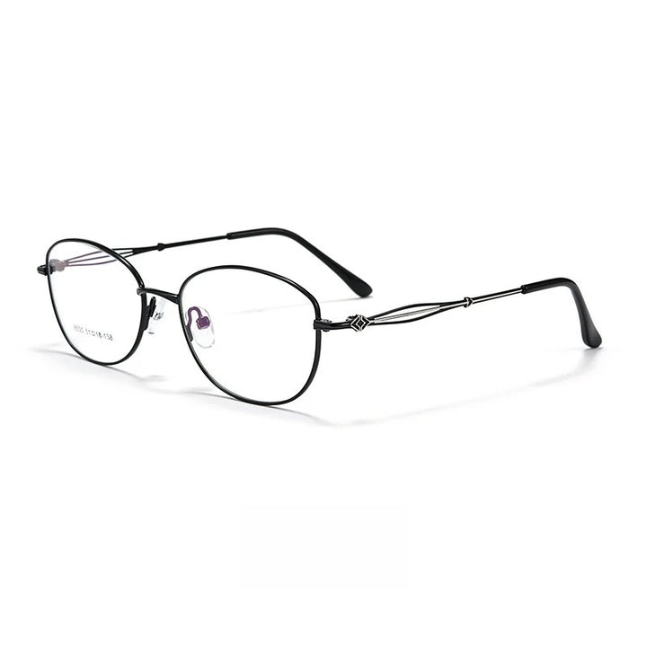 Yimaruili Women's Full Rim Oval Cat Eye Alloy Eyeglasses 85301