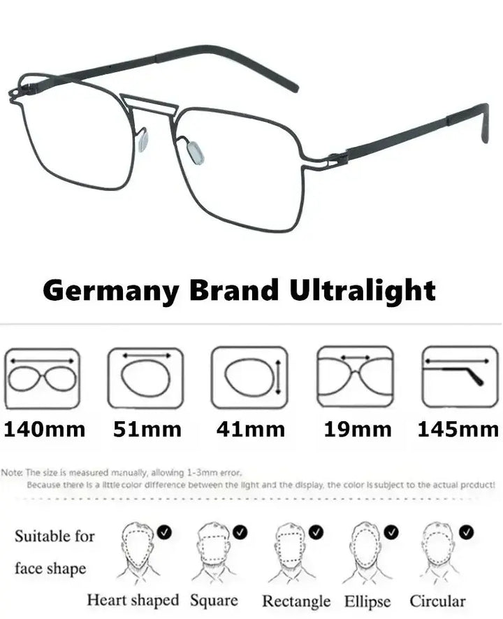 Bobbie Full Rim 514119 Double Bridge Unisex 140mm Stainless Steel Frame — view 2 | Bobbie at FuzWeb
