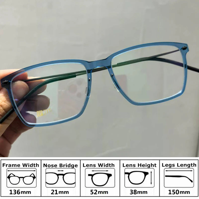 Bobbie Unisex Full Rim Square Acetate Eyeglasses 65-Series