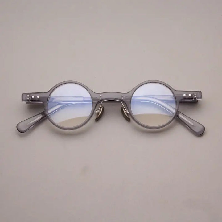 Cubojue Unisex Full Rim Round Tr 90 Titanium Reading Glasses 34140