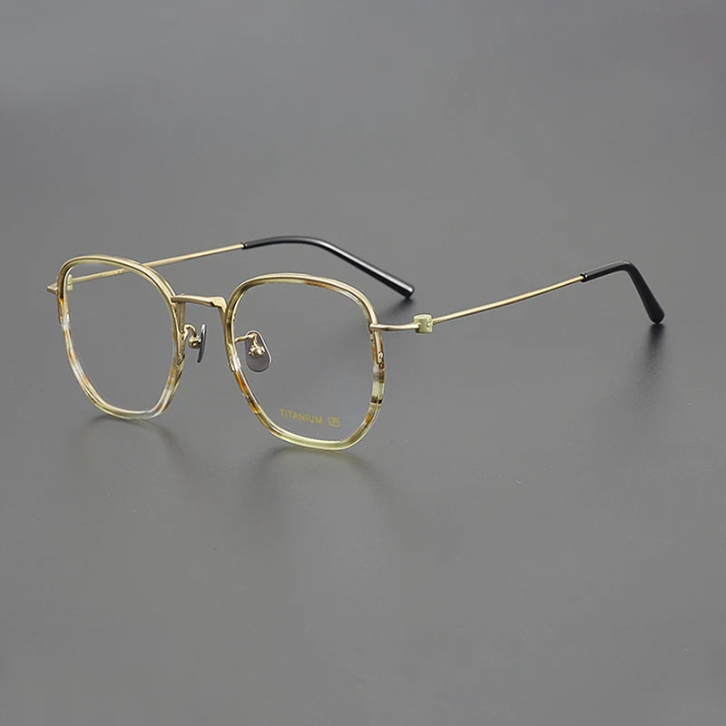 Nobler Unisex Full Rim Square Titanium Acetate Eyeglasses S872 Full Rim Nobler C3  