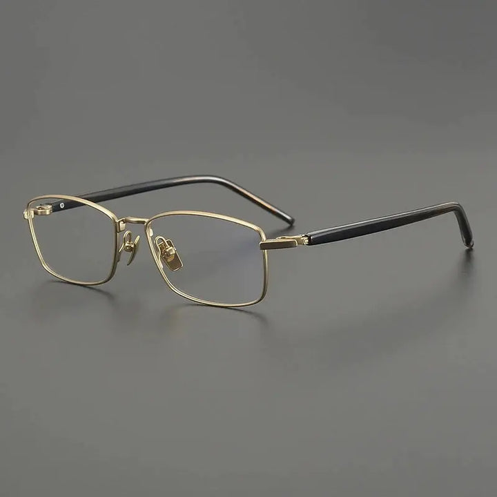 Gatenac Unisex Full Rim Big Polygon Square Titanium Eyeglasses 762648 FuzWeb