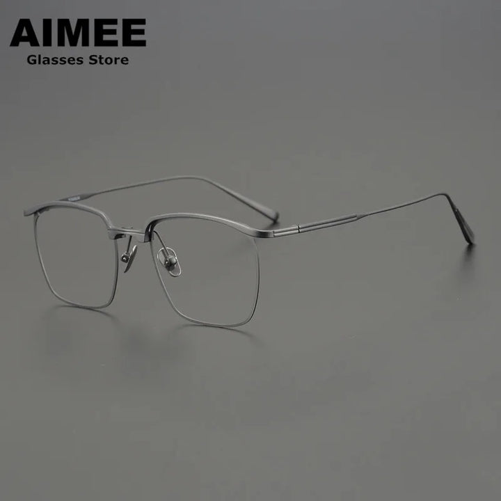 Aimee Unisex Full Rim Square Titanium Acetate Eyeglasses 15185 Full Rim Aimee   