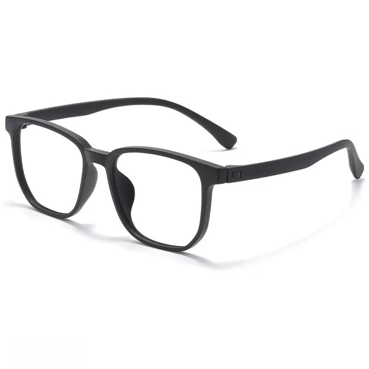 Yimaruili Unisex Full Rim Small Square Tr 90 Screwless Eyegasses 6625 Full Rim Yimaruili Eyeglasses Matte Black  