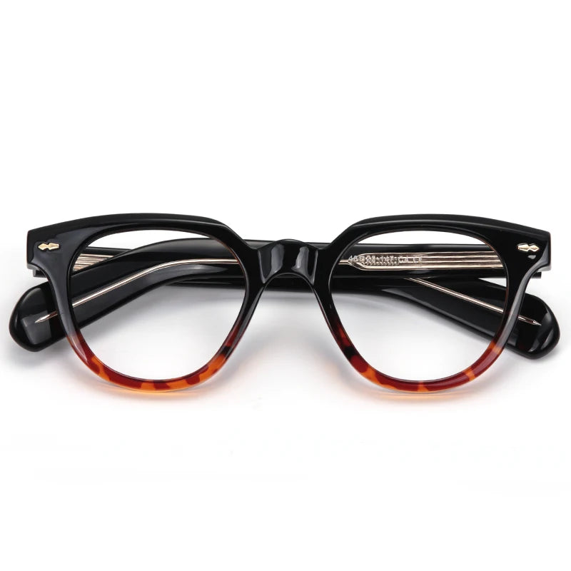 Muzz Unisex Full Rim Oval Brow Line Acetate Eyeglasses 48638