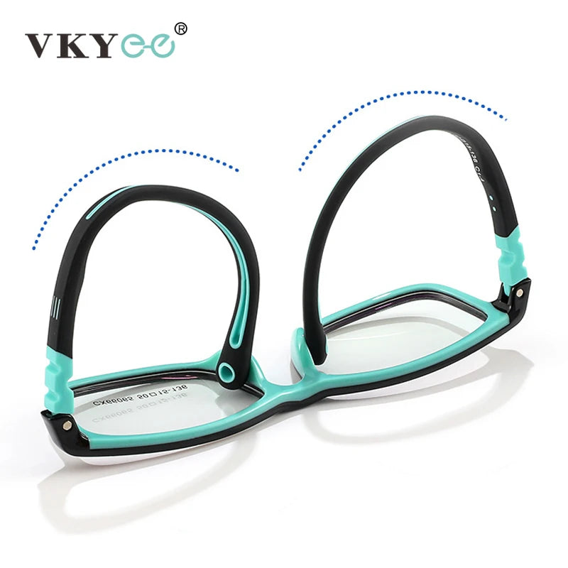 Vicky Unisex Youth's Full Rim Square Tr 90 Silicone Eyeglasses V66065 Full Rim Vicky   