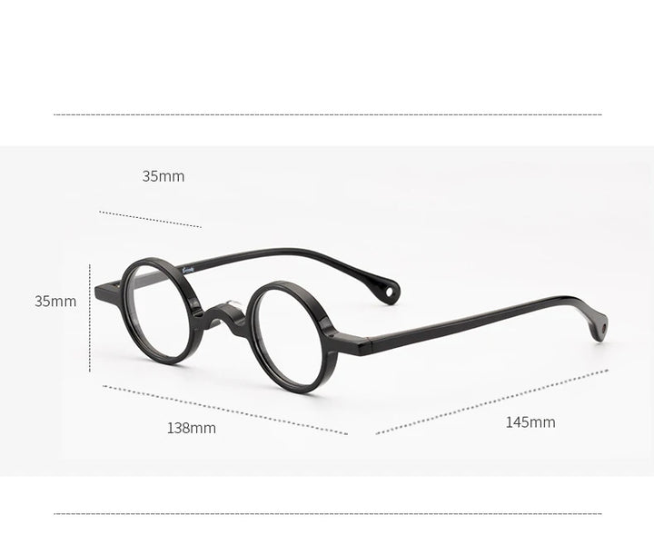 Cubojue Women's Full Rim Round Acetate Reading Glasses 13835