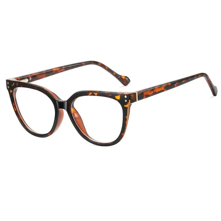 CCspace Women's Full Rim Square Tr 90 Titanium Reading Glasses 312775