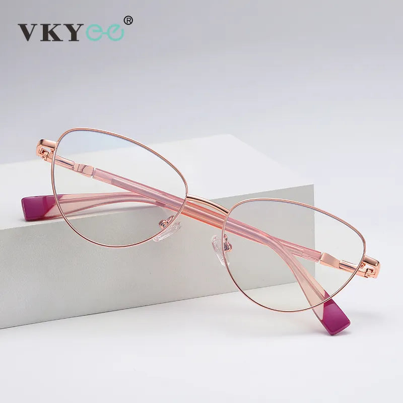 Vicky Women's Full Rim Cat Eye Alloy Reading Glasses 3020 Reading Glasses Vicky   