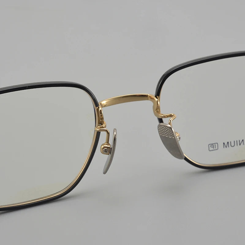 Muzz 2045 men's square IP titanium prescription eyeglasses — view 6