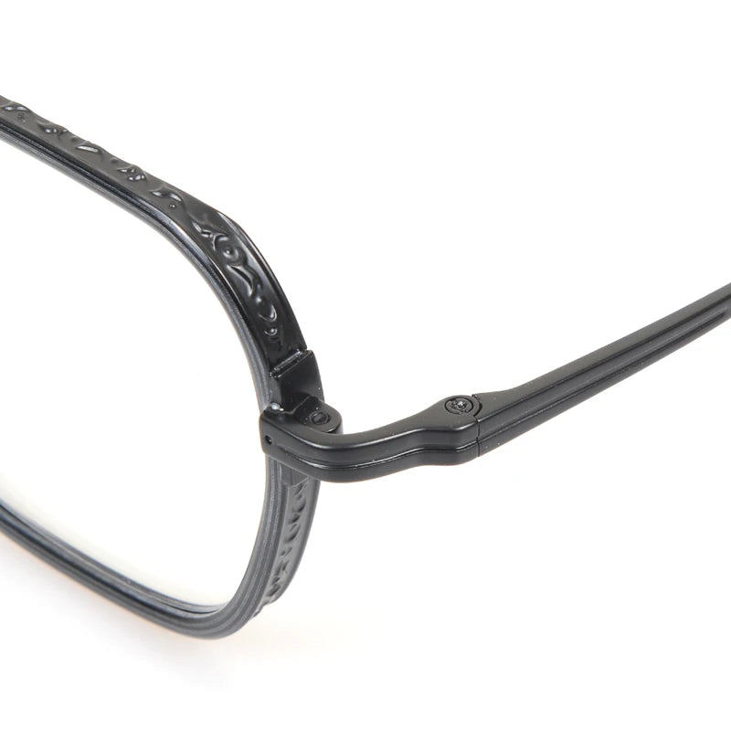 Muzz Unisex Full Rim Oversize Polygon Square Titanium Eyeglasses Kj531 Full Rim Muzz   