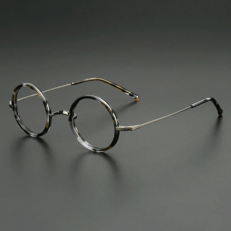 Muzz Women's Full Rim Round Oval Titanium Acetate Eyeglasses 89003