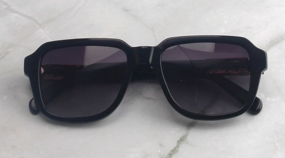 Esnbie Unisex Full Rim Square Acetate Polarized Tac Sunglasses 471241